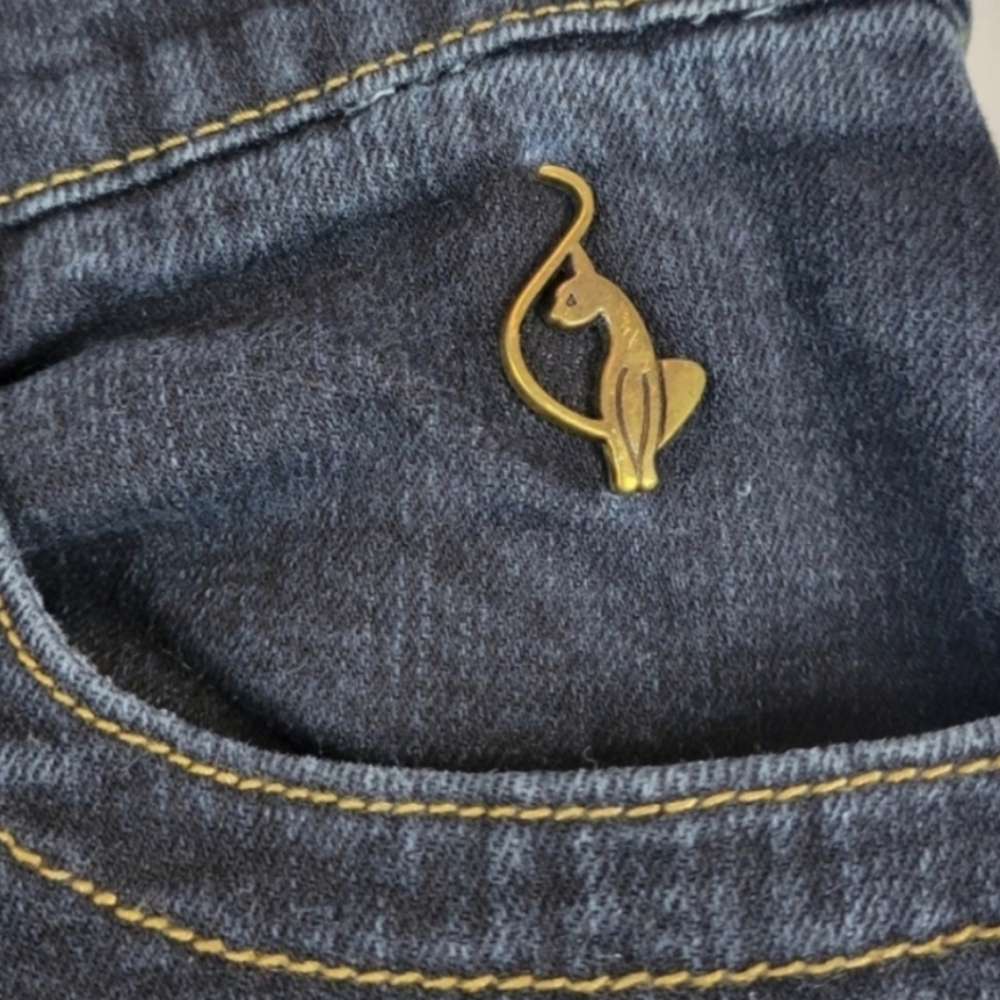 BABY PHAT Vintage Wide Leg Flare Blue Jeans Juniors Size 3 - Picture 7 of 9